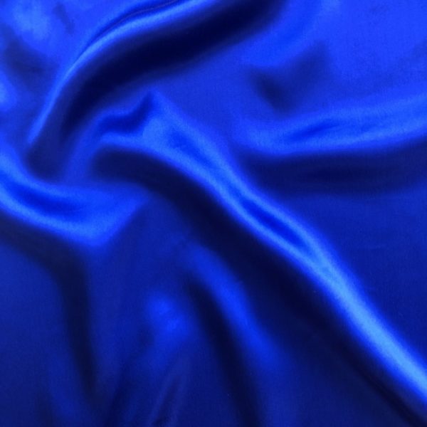 Sueded Silk Charmeuse - Marine Blue