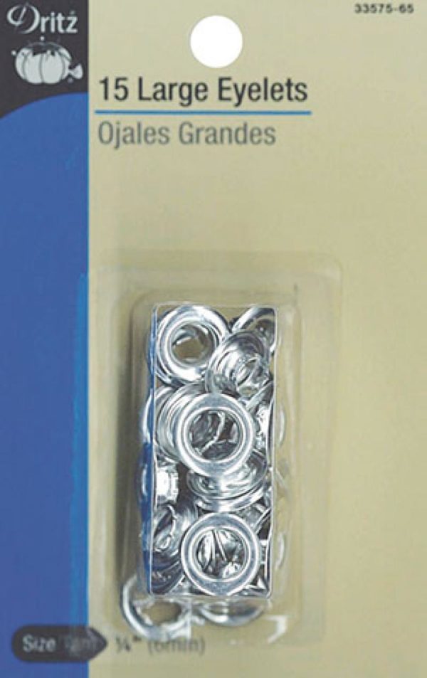 Dritz Eyelets Nickel 1/4" 15ct.