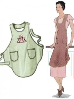 Decades of Style One-yard Bias Cut Apron - #2802