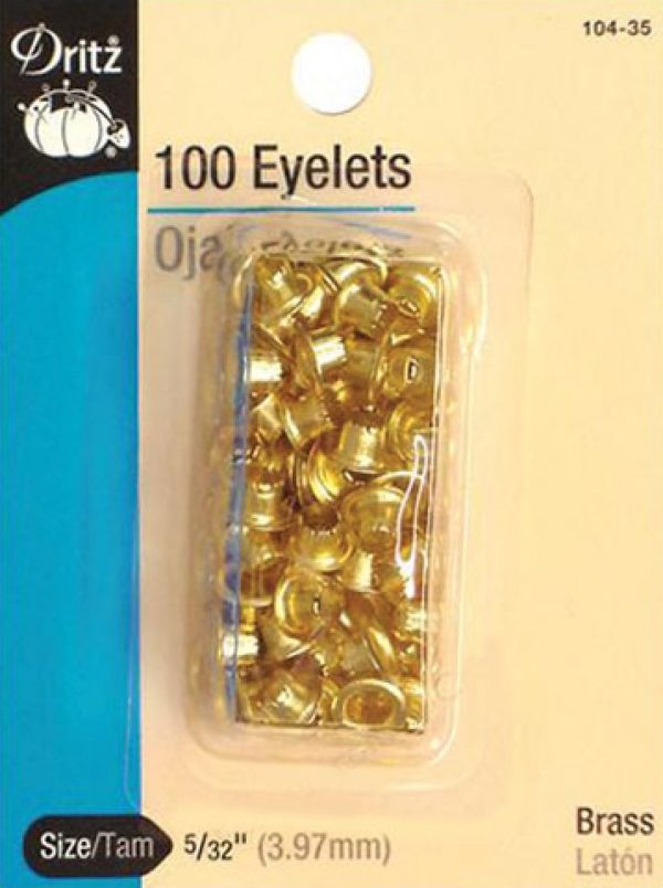 Dritz Fashion Eyelets Brass 5/32" 100 ct.