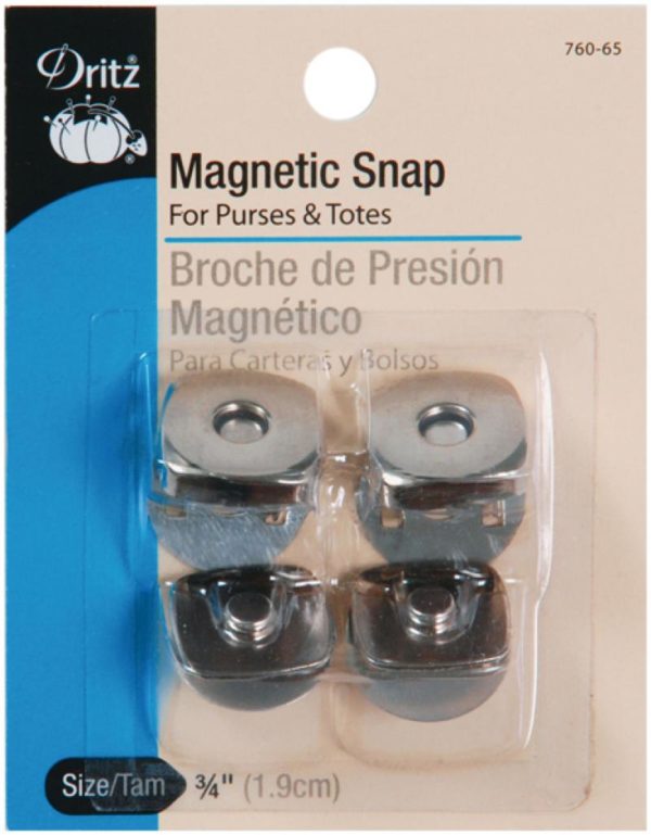 Dritz Magnetic Snap-3/4" Square Nickel