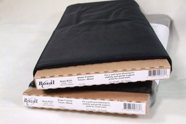 Bosal Sheer Fusible Tricot - Black