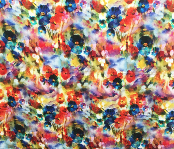 Digital Print Linen - Painted Garden