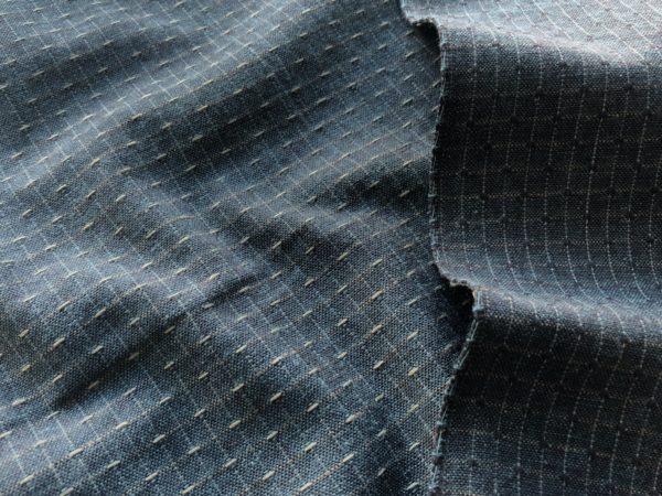 Textured Yarn Dyed Cotton - Dashes - Charcoal