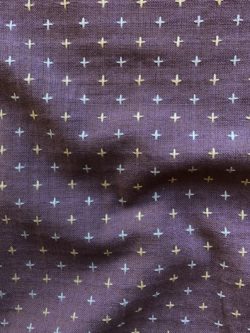 Textured Yarn Dyed Cotton - Cross Stitch - Mauve/Cream