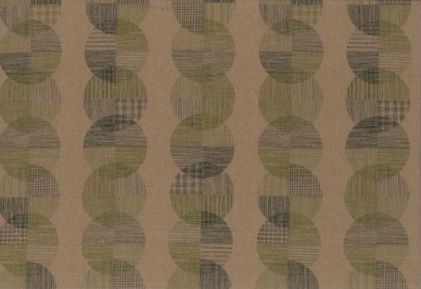 Kokka - Cotton/Linen Canvas - Tentensen Circles - Brown