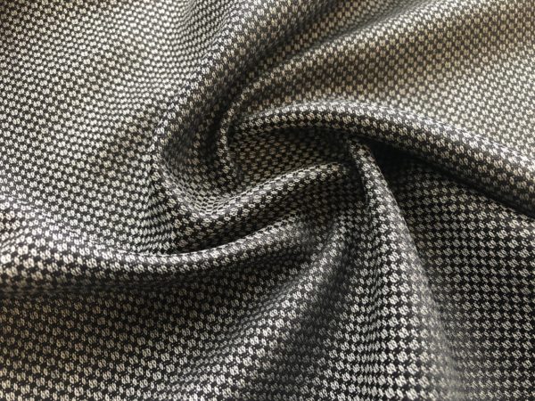 Italian Wool Jacquard - Dots - Charcoal