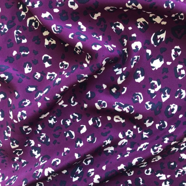 Silk Crepe - Violet Jaguar
