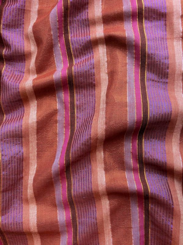 Handwoven Metallic Stripe Cotton - Jasper
