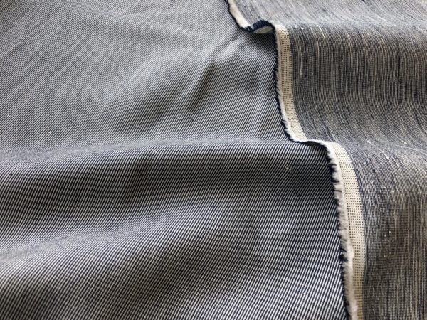 Marbella Stretch Linen/Rayon - Yarn Dyed Stripe - Indigo