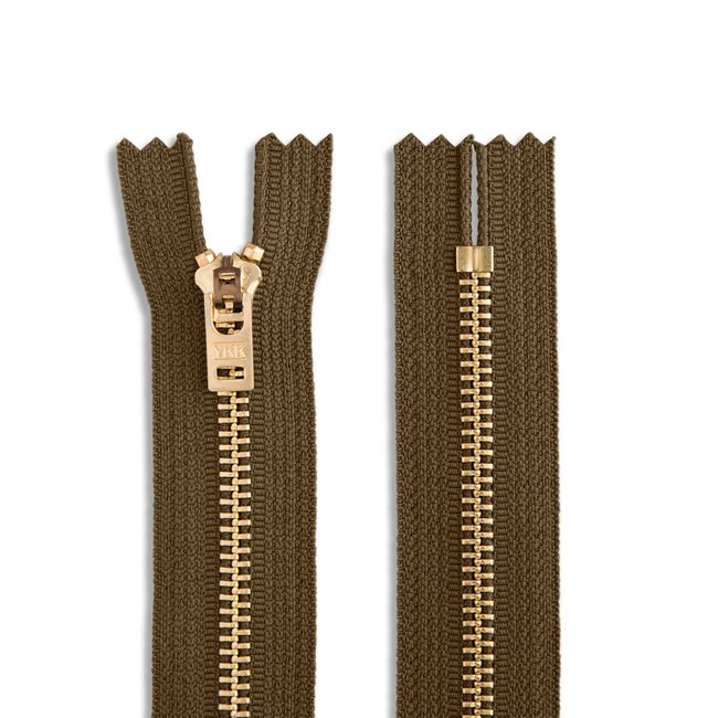 5 Brass Closed-End (Jean) Zipper (Standard Metal Zippers For Jeans)