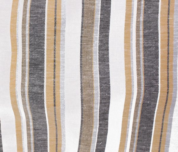 Savanna Cotton/Linen/Rayon Stripe - Toffee/Black