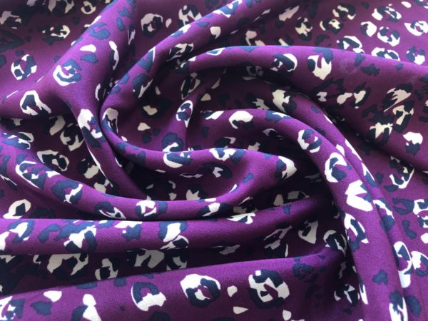 Silk Crepe - Violet Jaguar