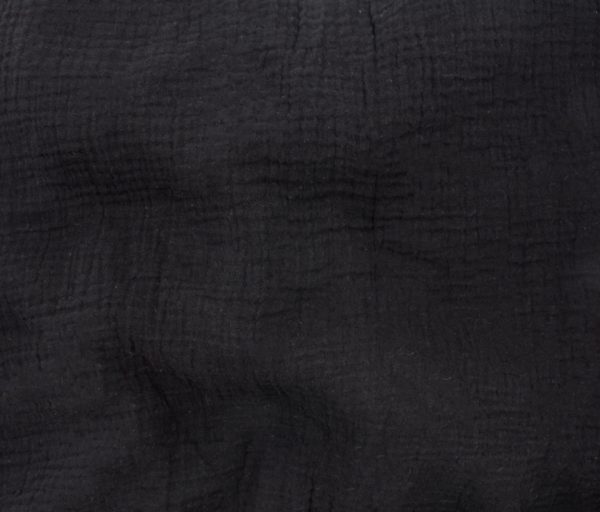 Crinkle Cotton Double Gauze - Black - Stonemountain & Daughter Fabrics