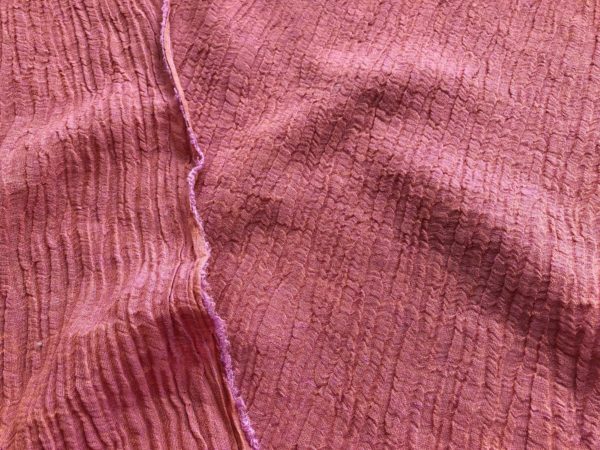 Yarn Dyed Linen Crinkle Gauze - Flamingo