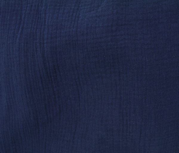 Crinkle Cotton Double Gauze - Midnight Blue