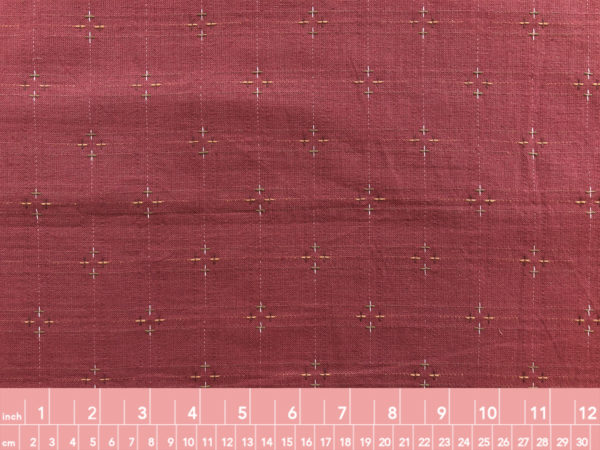 Textured Yarn Dyed Cotton - Diamond Weave - Rose