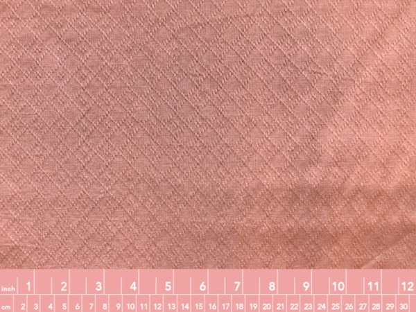 Textured Yarn Dyed Cotton - Diamond Weave - Rose