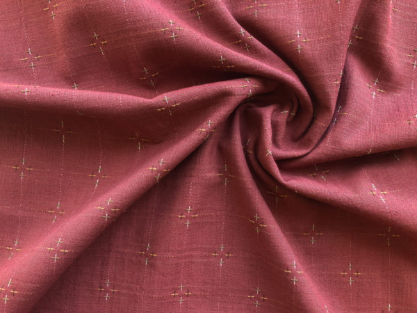 Textured Yarn Dyed Cotton - Diamond Weave - Rose