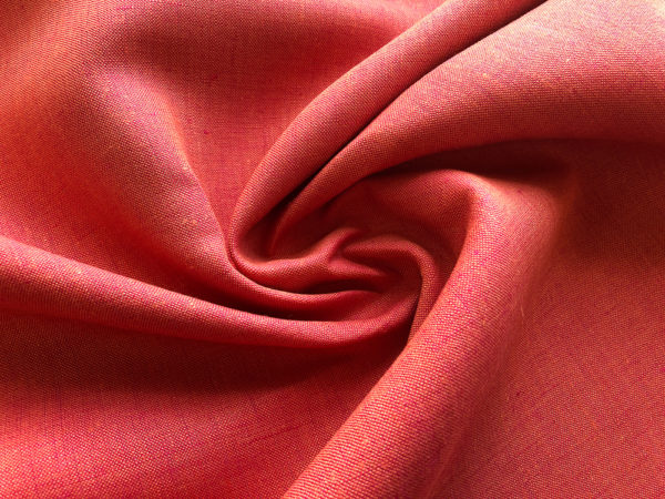 Yarn Dyed Two-Tone Linen - Coral