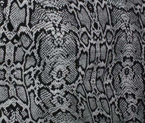 Dakota - Rayon/Spandex Knit Print - Snakeskin - Black/Grey