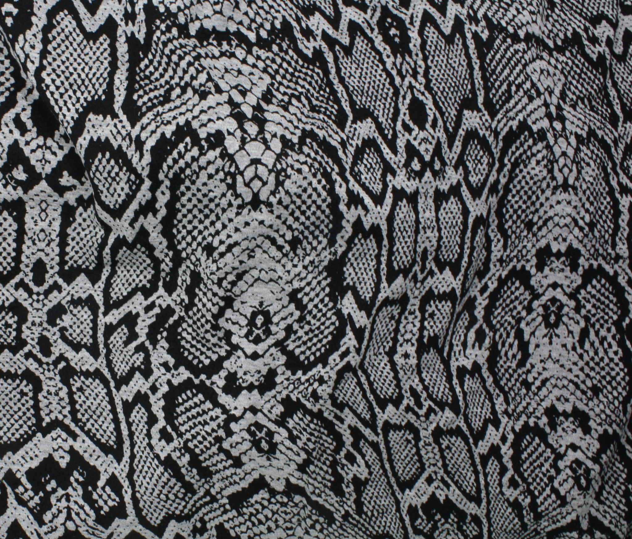 Dakota - Rayon/Spandex Knit Print - Snakeskin - Black/Grey - Stonemountain  & Daughter Fabrics