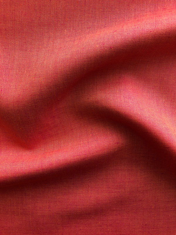 Yarn Dyed Two-Tone Linen - Coral
