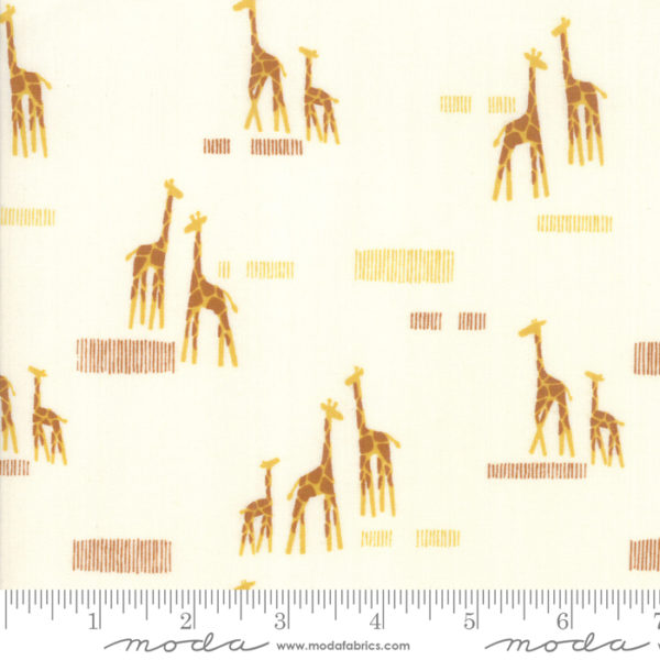 Quilting Cotton - Safari Life - Giraffe Life - Cream