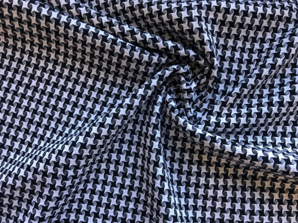 Yarn Dyed Cotton - Diamond Check - Black/White