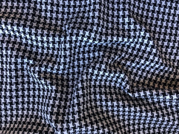 Yarn Dyed Cotton - Diamond Check - Black/White