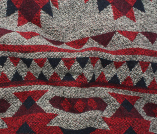 Woodlands - Poly/Wool Jacquard Coating - Grey/Red