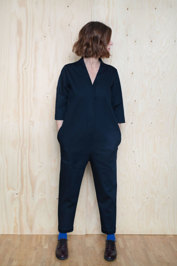 The Assembly Line V-Neck Jumpsuit XS-L - Stonemountain & Daughter Fabrics