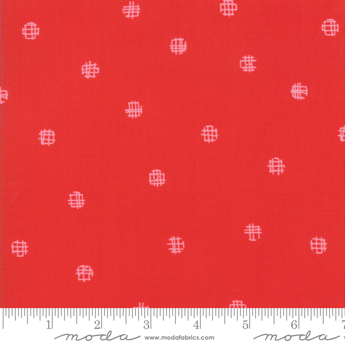 Quilting Cotton - Just Red - Cross My Dots - Lipstick - Stonemountain ...