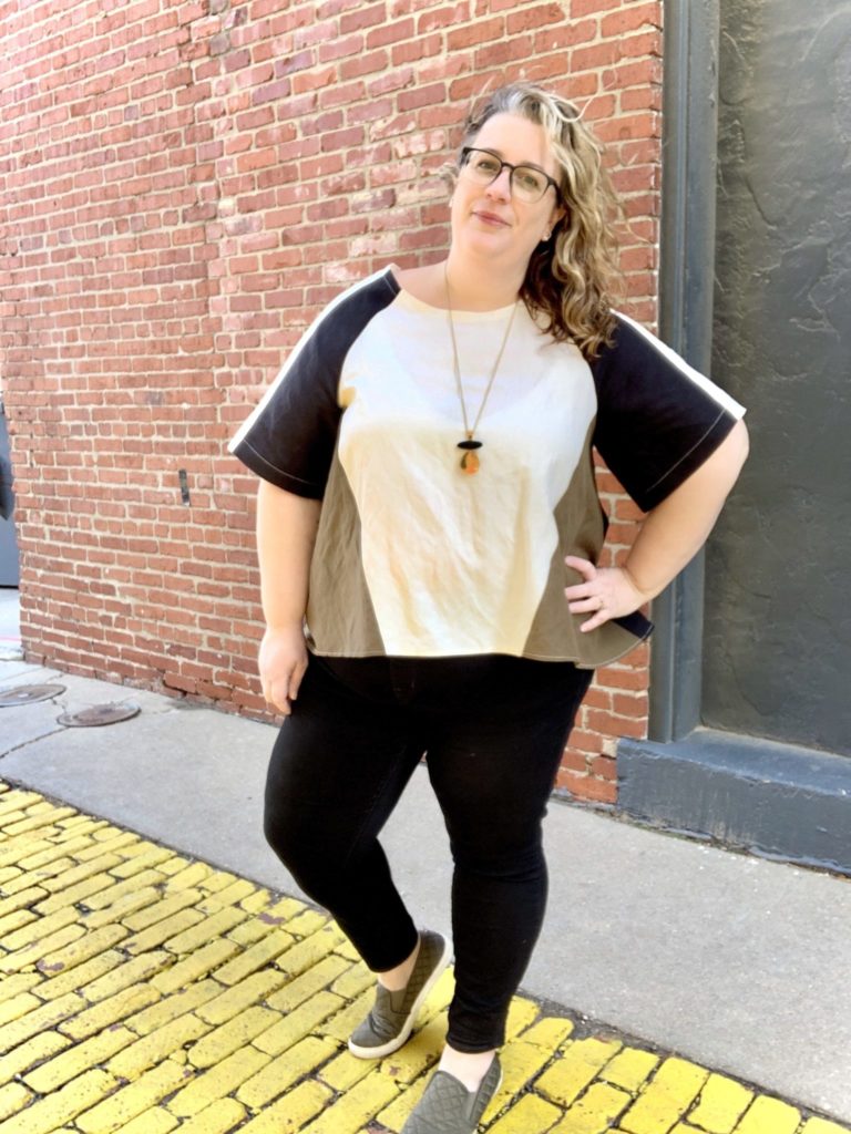 Stonemountain Sewists | Kristine’s Silk/Linen Collins Top