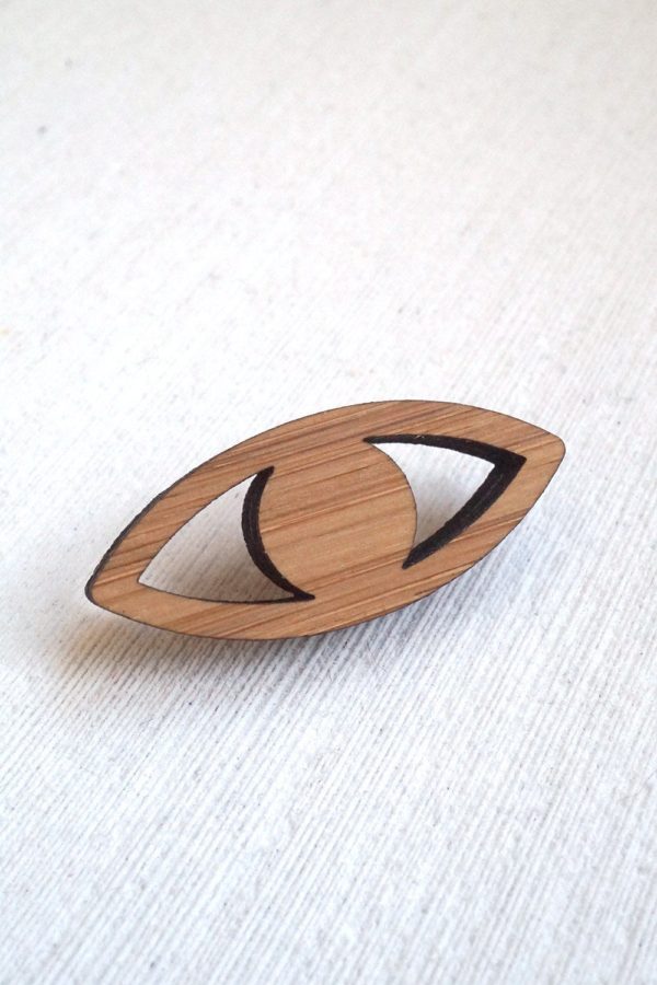 Arrow Mountain Bamboo Button - Eye