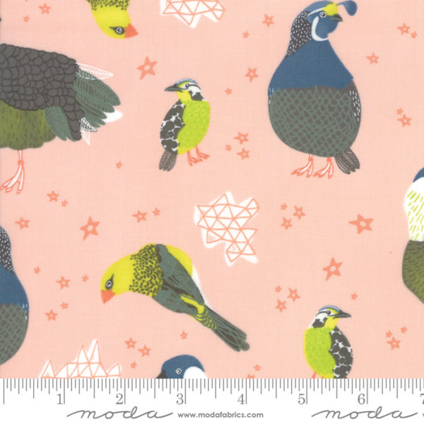 Quilting Cotton - Pacific Wanderings - State Birds - Coral