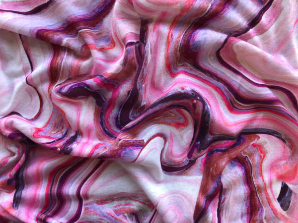 Italian Cotton Knit - Agate Swirl - Sunrise