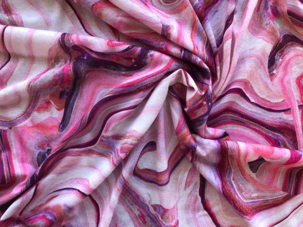 Italian Cotton Knit - Agate Swirl - Sunrise