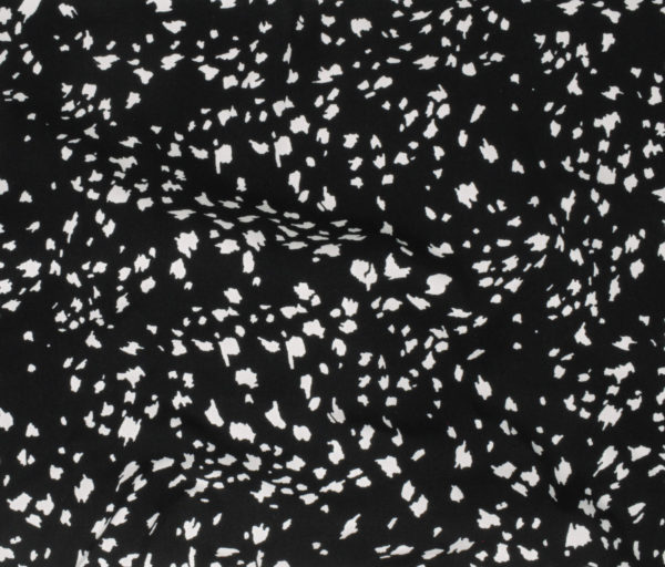 Printed Rayon Twill - Speckles - Black