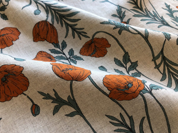 Hokkoh - Linen - Poppies - Orange