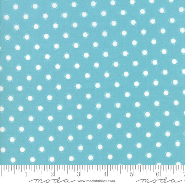 Bloomington Laminated Cotton - Parisian Dot - Teal