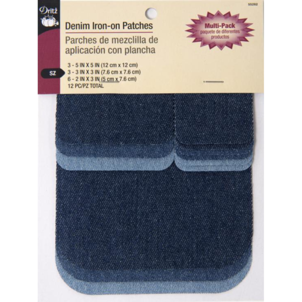 Denim Iron-On Patches Multi Pack