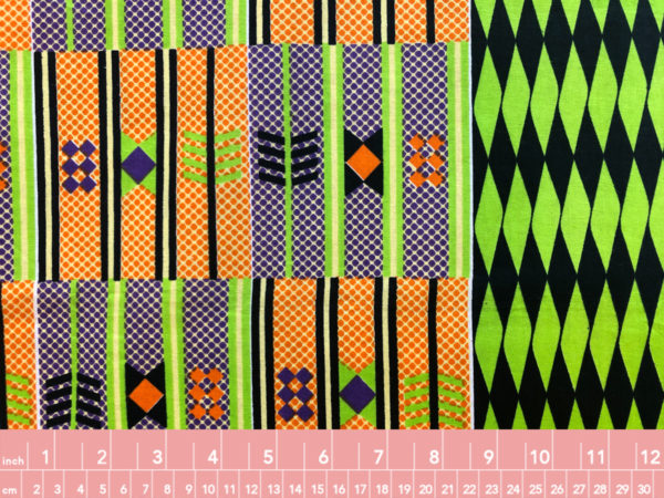 Wax Print Cotton - Striped Blocks