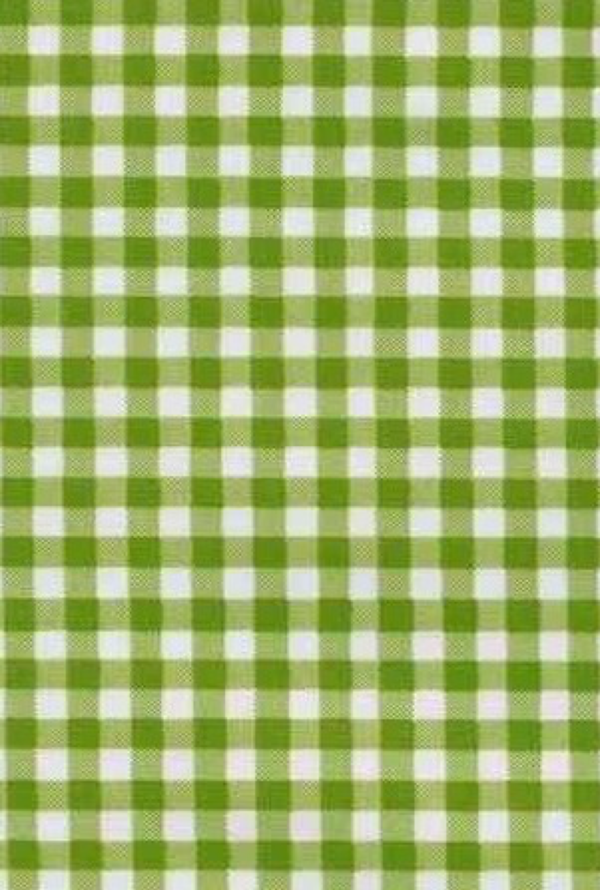 Oilcloth - Poly/Cotton Vinyl - Gingham - Kiwi