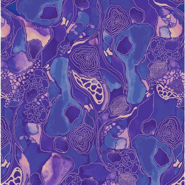 Quilting Cotton - Crystal Garden - Aura - Amethyst