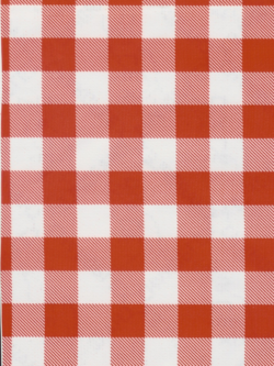 Oilcloth - Poly/Cotton Vinyl - Picnic Check - Red