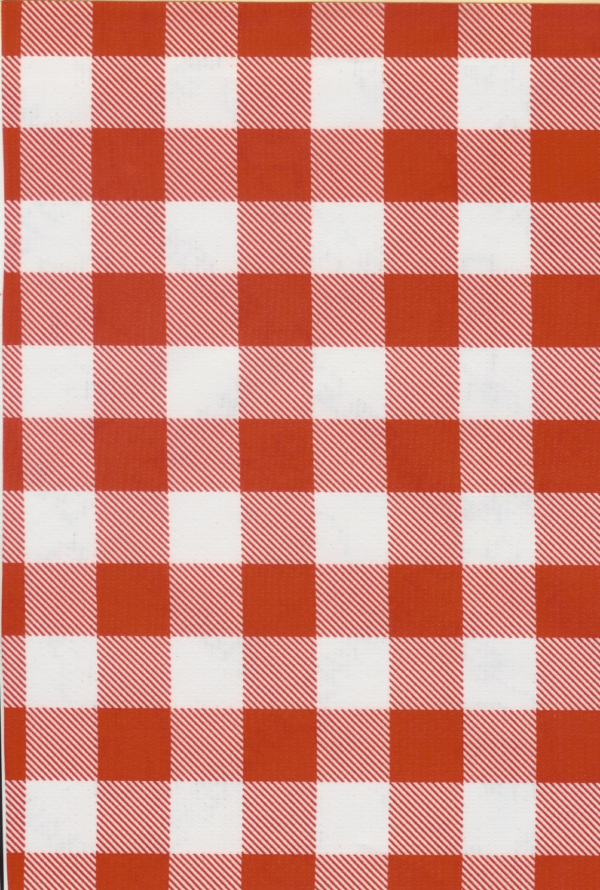 Oilcloth - Poly/Cotton Vinyl - Picnic Check - Red