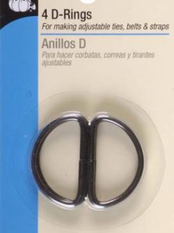 Dritz D-Rings - 1 1/4" - Black