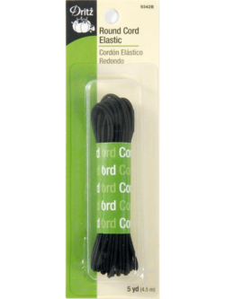 Dritz Round Cord Elastic - Black