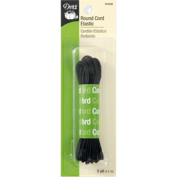 Dritz Round Cord Elastic - Black